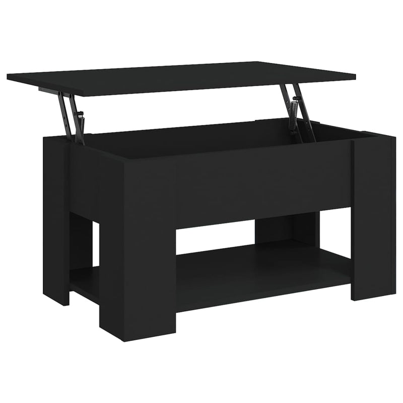 Coffee Table Black 79x49x41 cm Engineered Wood