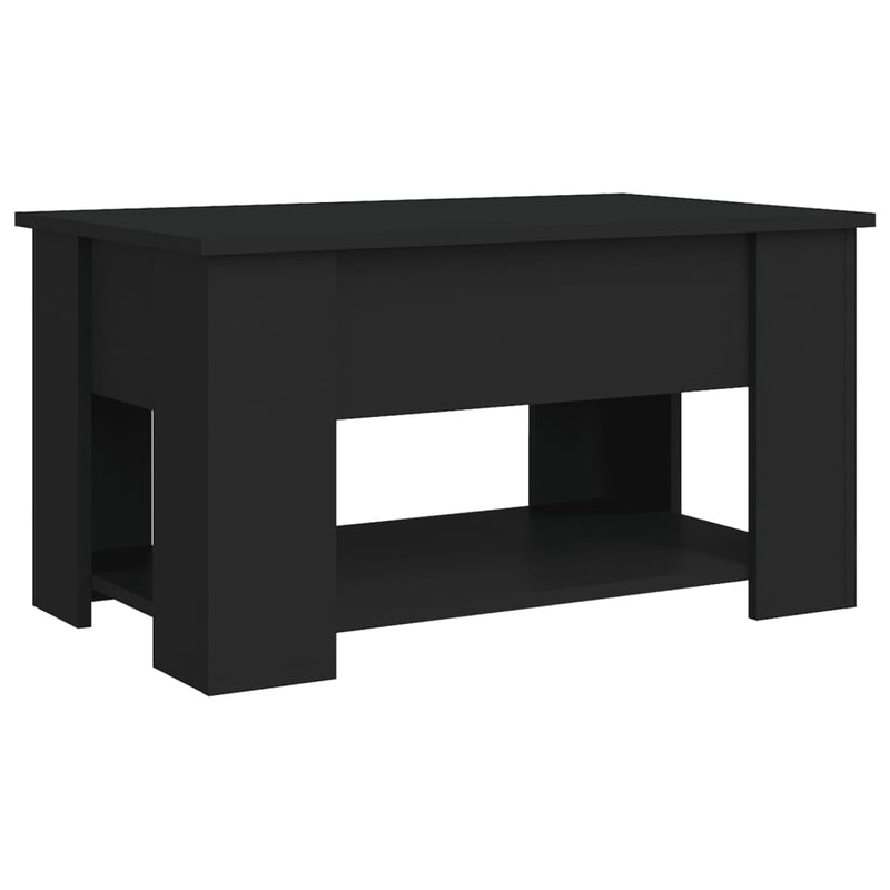 Coffee Table Black 79x49x41 cm Engineered Wood