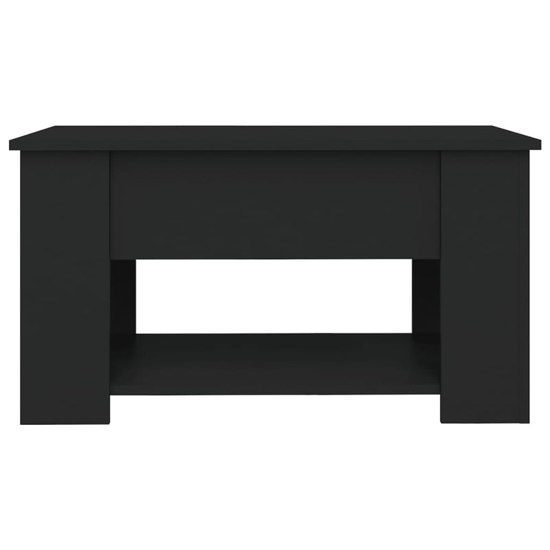 Coffee Table Black 79x49x41 cm Engineered Wood