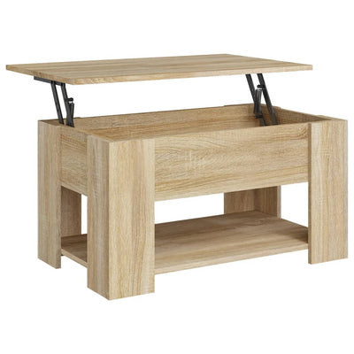 Coffee Table Sonoma Oak 79x49x41 cm Engineered Wood