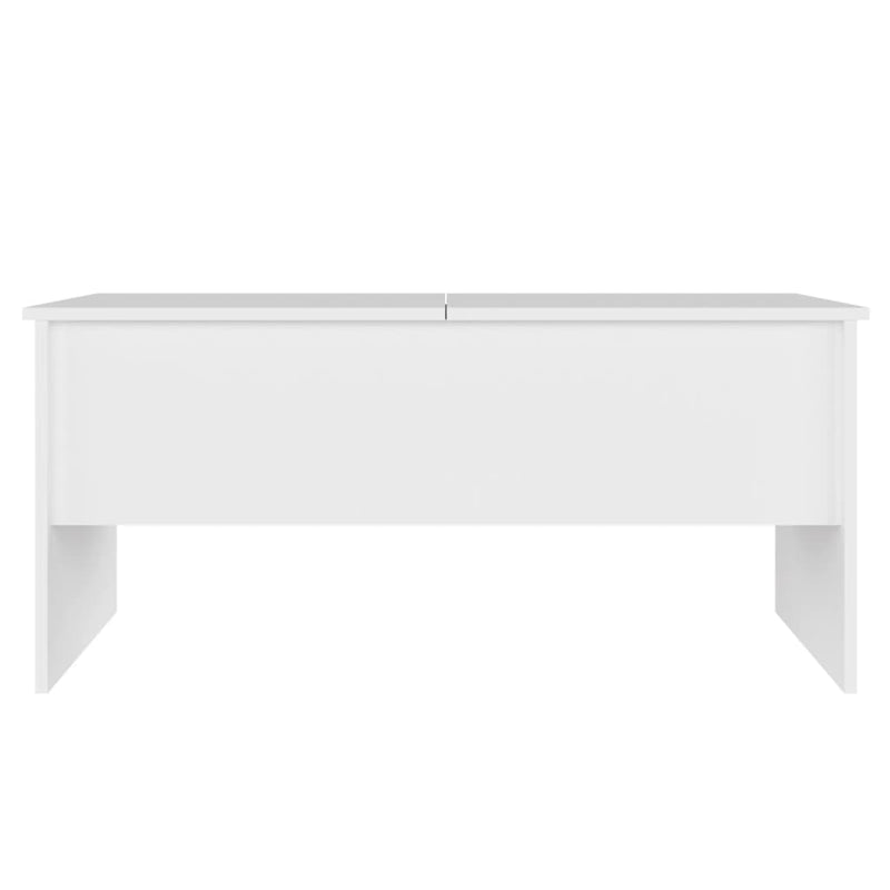 Coffee Table White 102x50.5x46.5 cm Engineered Wood