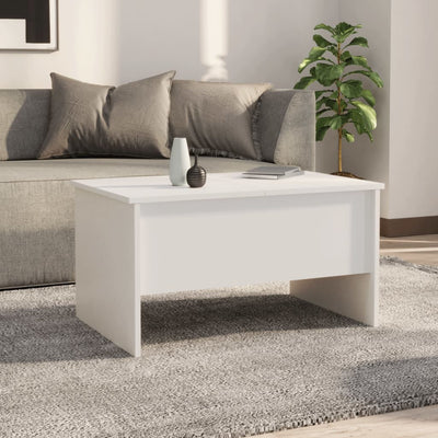 Coffee Table White 80x50x42.5 cm Engineered Wood