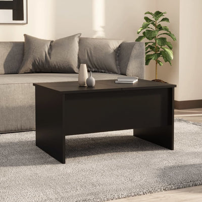 Coffee Table Black 80x50x42.5 cm Engineered Wood