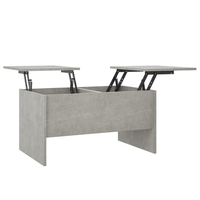 Coffee Table Concrete Grey 80x50x42.5 cm Engineered Wood