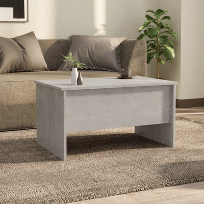 Coffee Table Concrete Grey 80x50x42.5 cm Engineered Wood