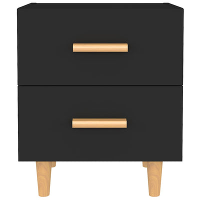 Bed Cabinets 2 pcs Black 40x35x47.5 cm