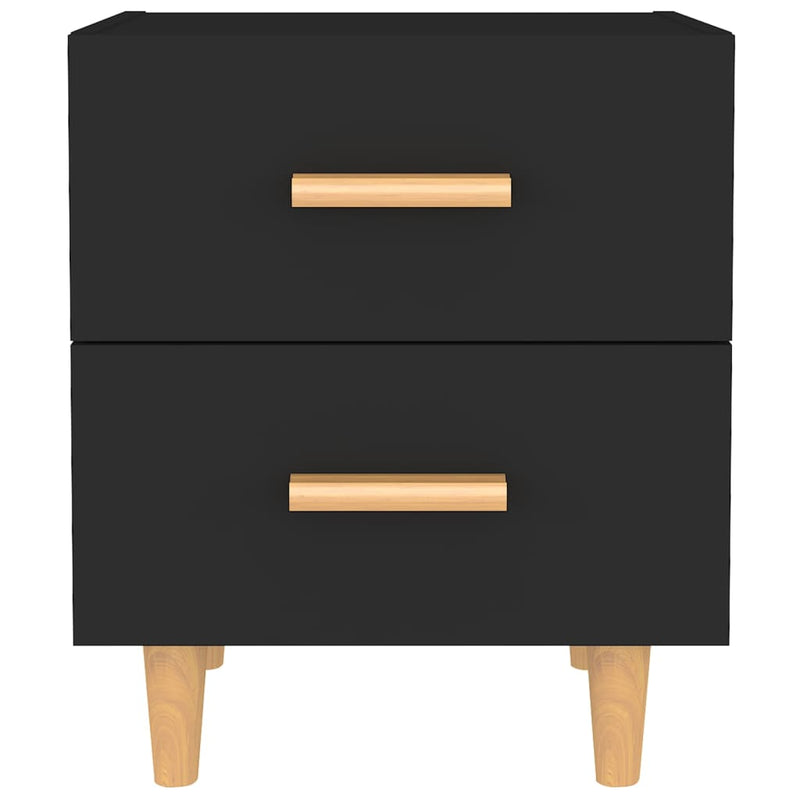 Bed Cabinets 2 pcs Black 40x35x47.5 cm