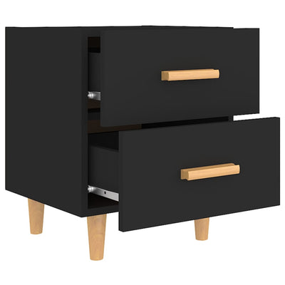 Bed Cabinets 2 pcs Black 40x35x47.5 cm