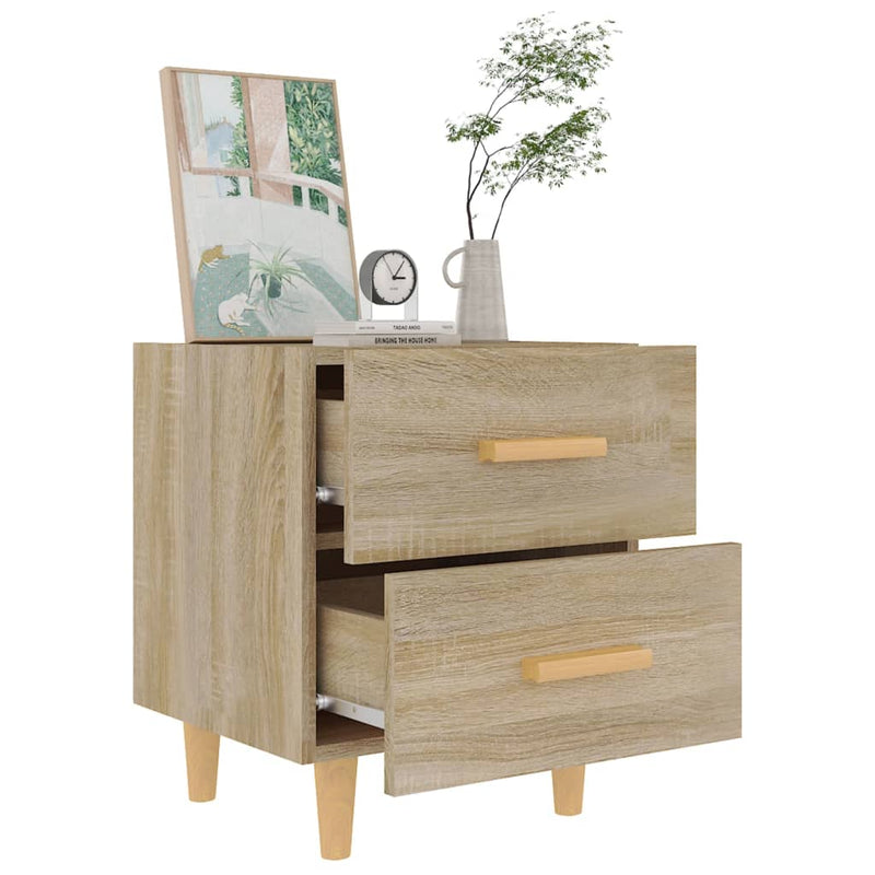 Bed Cabinets 2 pcs Sonoma Oak 40x35x47.5 cm