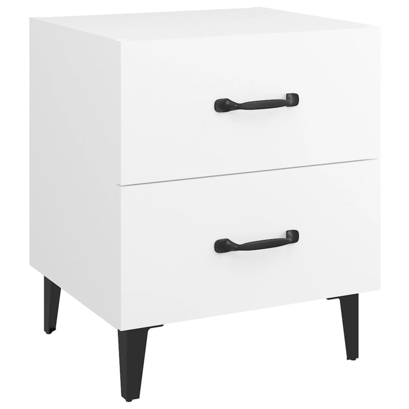 Bedside Cabinet White 40x35x47.5 cm