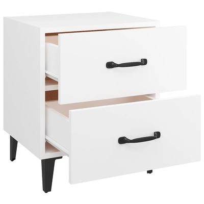 Bedside Cabinets 2pcs White 40x35x47.5 cm