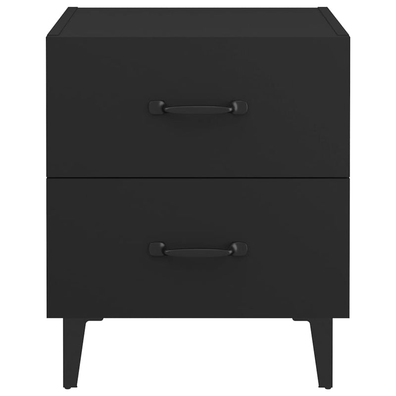 Bedside Cabinets 2 pcs Black 40x35x47.5 cm