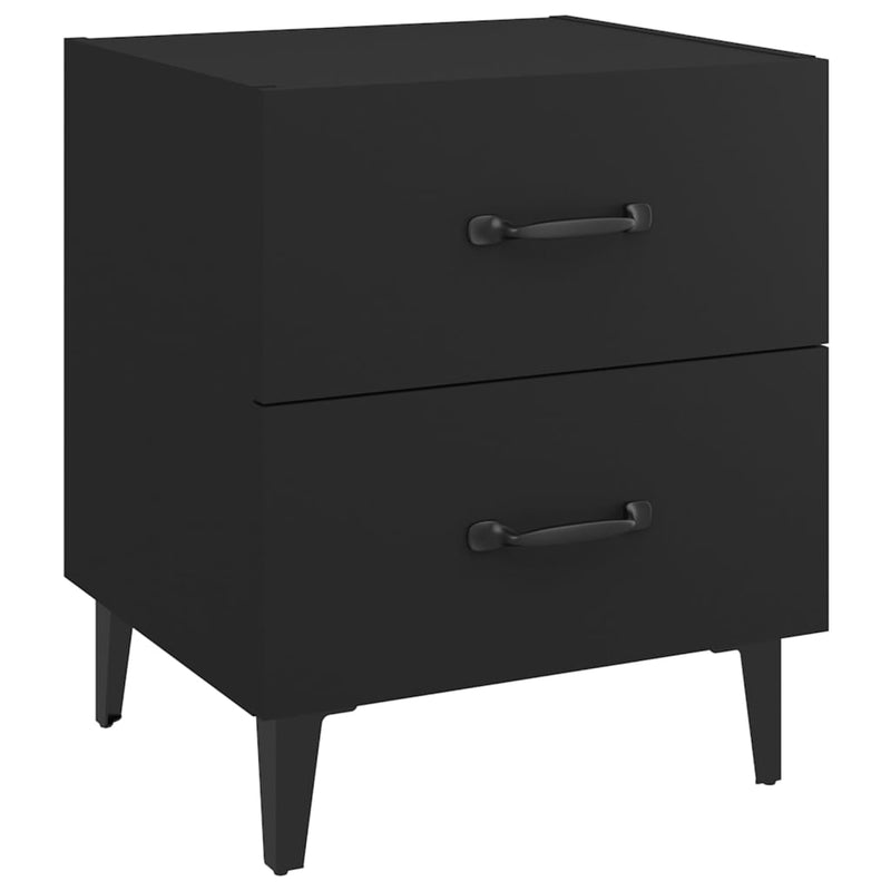 Bedside Cabinets 2 pcs Black 40x35x47.5 cm