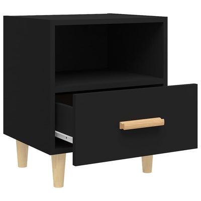 Bedside Cabinet Black 40x35x47 cm