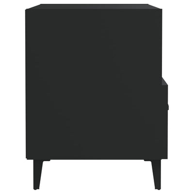 Bedside Cabinets 2 pcs Black Engineered Wood