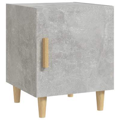 Bedside Cabinet Concrete Grey Engineered Wood