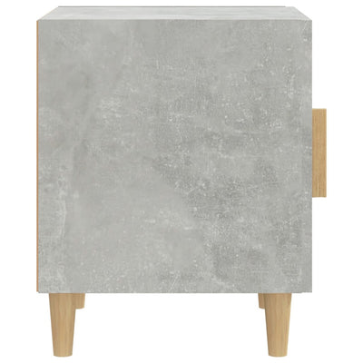 Bedside Cabinet Concrete Grey Engineered Wood