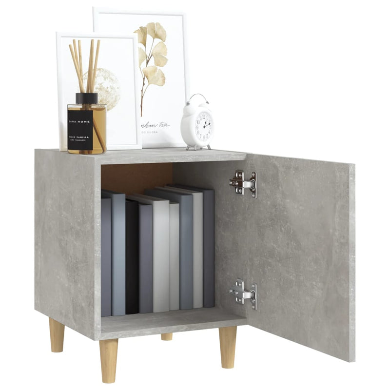 Bedside Cabinet Concrete Grey Engineered Wood