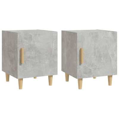 Bedside Cabinets 2 pcs Concrete Grey Engineered Wood