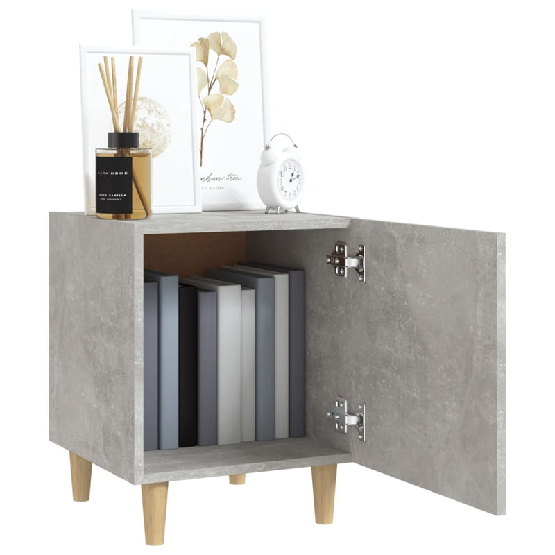 Bedside Cabinets 2 pcs Concrete Grey Engineered Wood