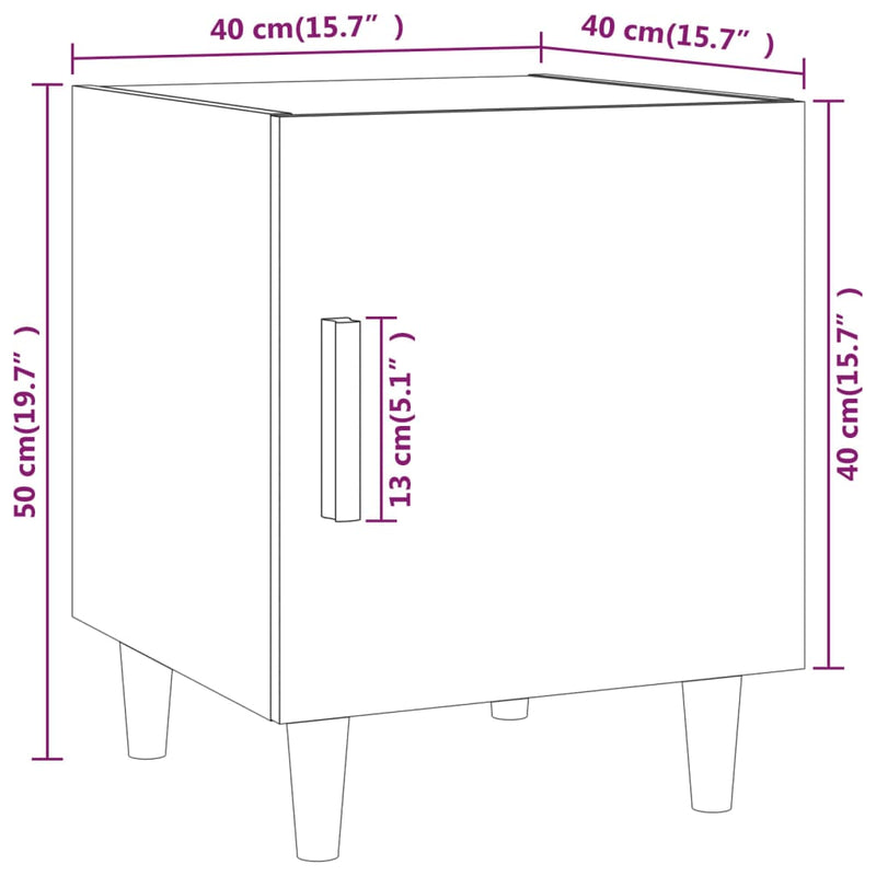 Bedside Cabinets 2 pcs Concrete Grey Engineered Wood