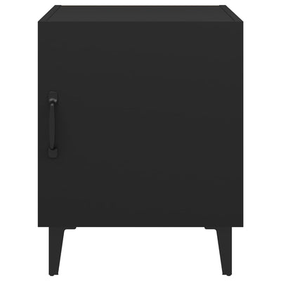 Bedside Cabinets 2 pcs Black Engineered Wood