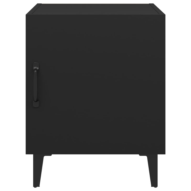 Bedside Cabinets 2 pcs Black Engineered Wood