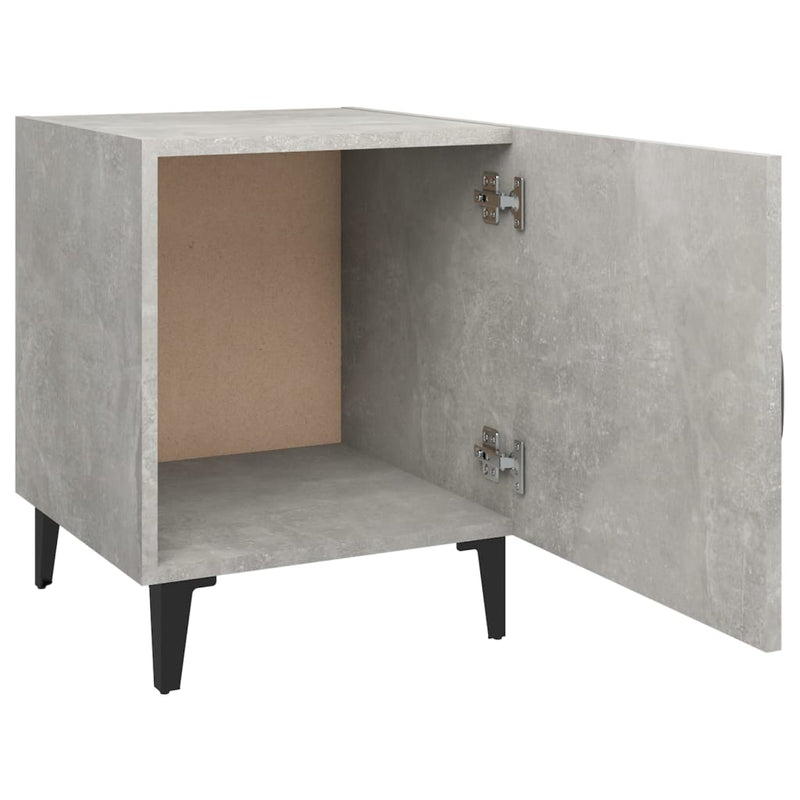 Bedside Cabinets 2 pcs Concrete Grey Engineered Wood