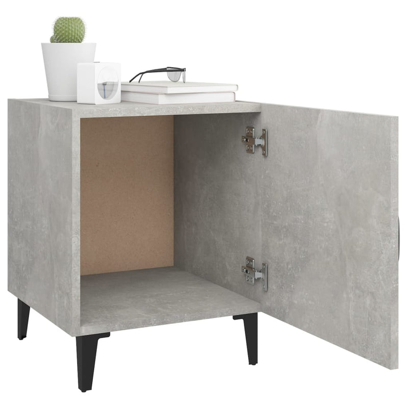 Bedside Cabinets 2 pcs Concrete Grey Engineered Wood