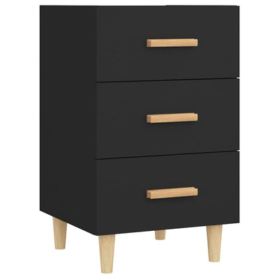 Bedside Cabinet Black 40x40x66 cm Engineered Wood