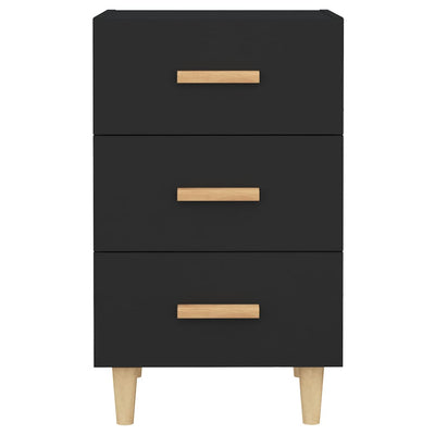 Bedside Cabinet Black 40x40x66 cm Engineered Wood