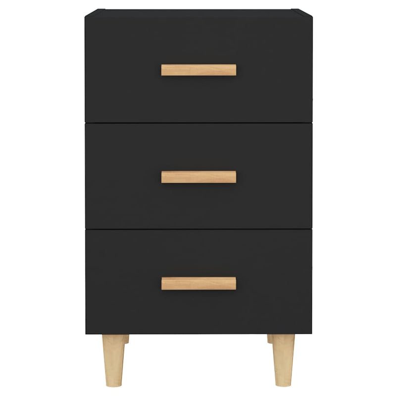 Bedside Cabinet Black 40x40x66 cm Engineered Wood