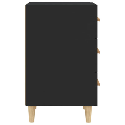 Bedside Cabinet Black 40x40x66 cm Engineered Wood