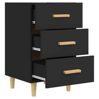 Bedside Cabinet Black 40x40x66 cm Engineered Wood