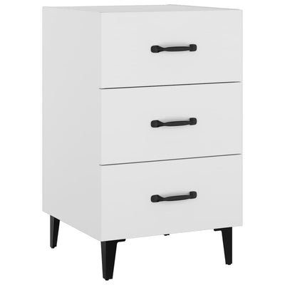 Bedside Cabinet White 40x40x66 cm Engineered Wood