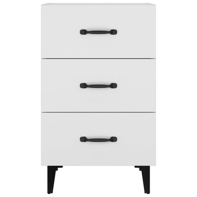 Bedside Cabinet White 40x40x66 cm Engineered Wood