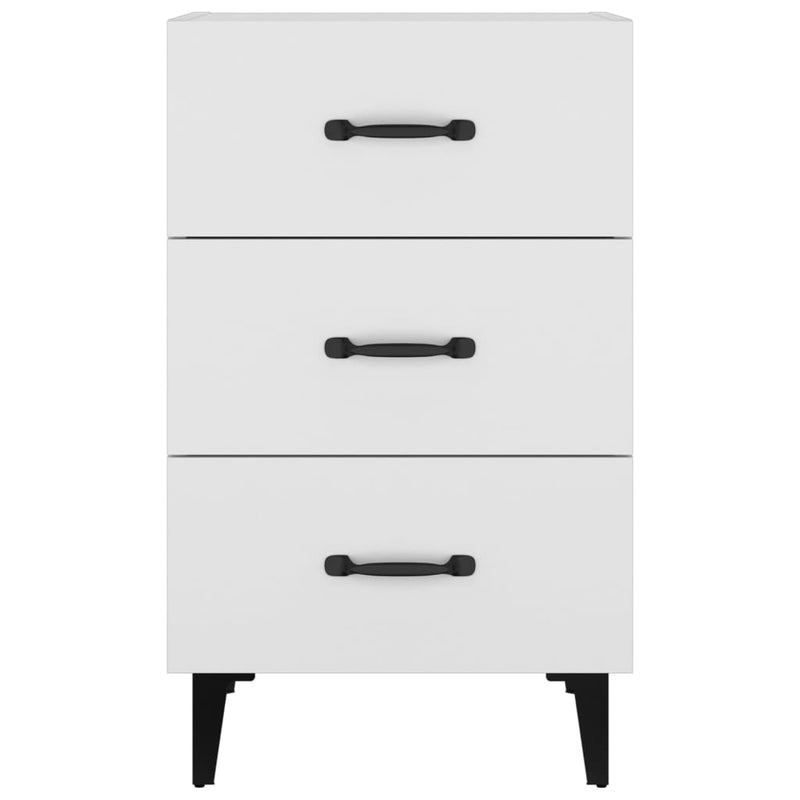 Bedside Cabinet White 40x40x66 cm Engineered Wood