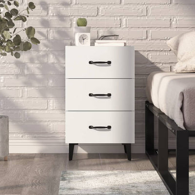 Bedside Cabinet White 40x40x66 cm Engineered Wood