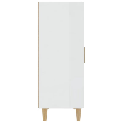 Sideboard High Gloss White 70x34x90 cm Engineered Wood