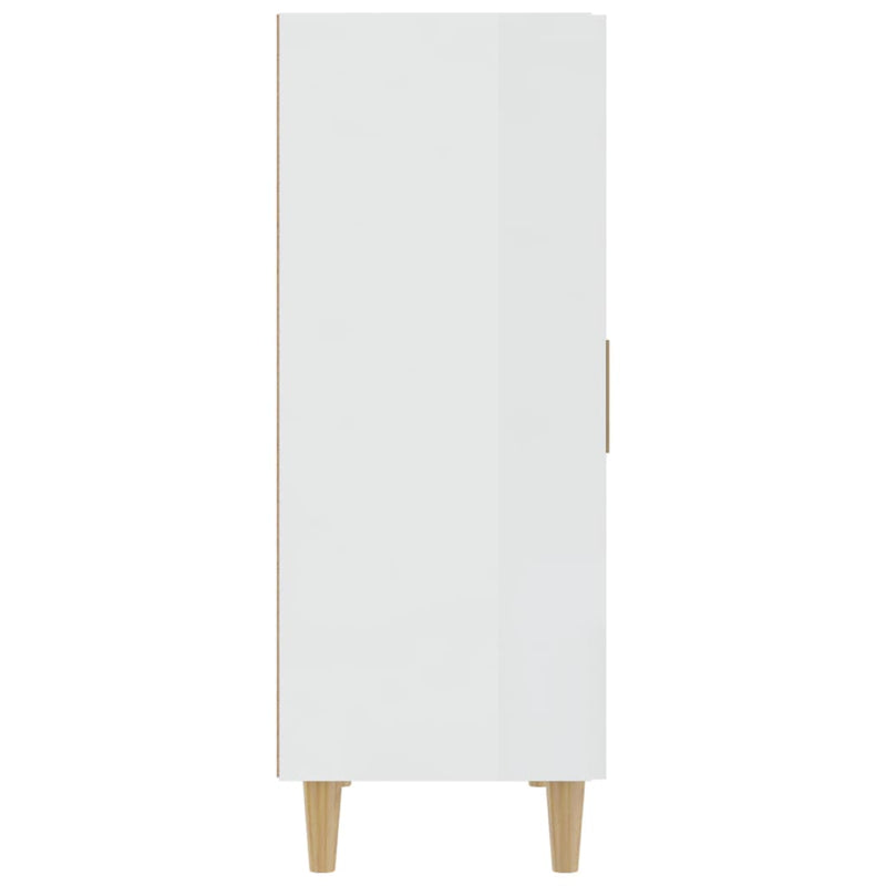 Sideboard High Gloss White 70x34x90 cm Engineered Wood