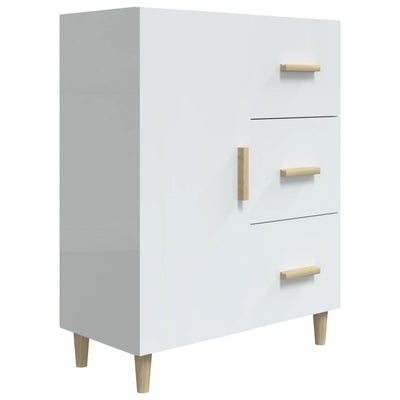 Sideboard High Gloss White 69.5x34x90 cm Engineered Wood