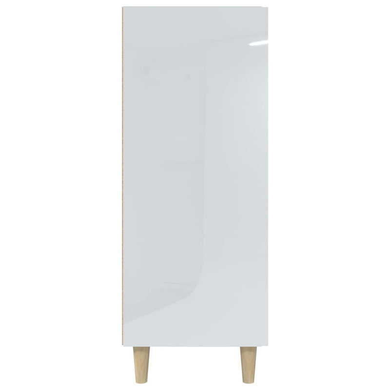 Sideboard High Gloss White 69.5x34x90 cm Engineered Wood