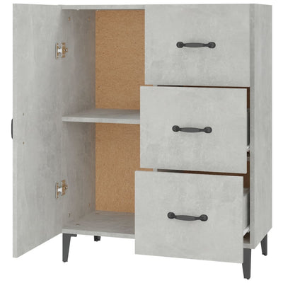 Sideboard Concrete Grey 69.5x34x90 cm Engineered Wood