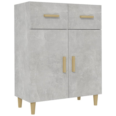 Sideboard Concrete Grey 69.5x34x89 cm Engineered Wood