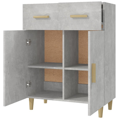 Sideboard Concrete Grey 69.5x34x89 cm Engineered Wood