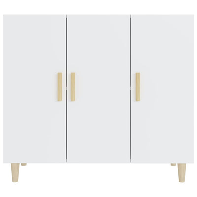 Sideboard White 90x34x80 cm Engineered Wood