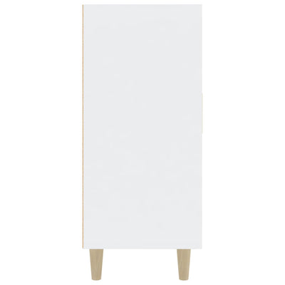 Sideboard White 90x34x80 cm Engineered Wood