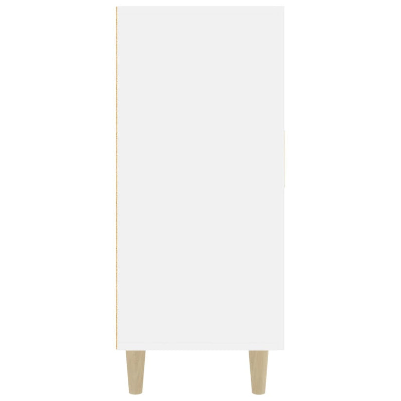 Sideboard High Gloss White 90x34x80 cm Engineered Wood