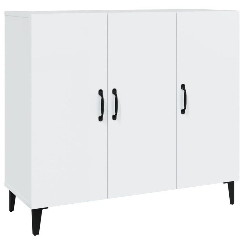 Sideboard High Gloss White 90x34x80 cm Engineered Wood