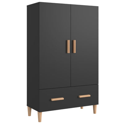 Highboard Black 70x31x115 cm Engineered Wood